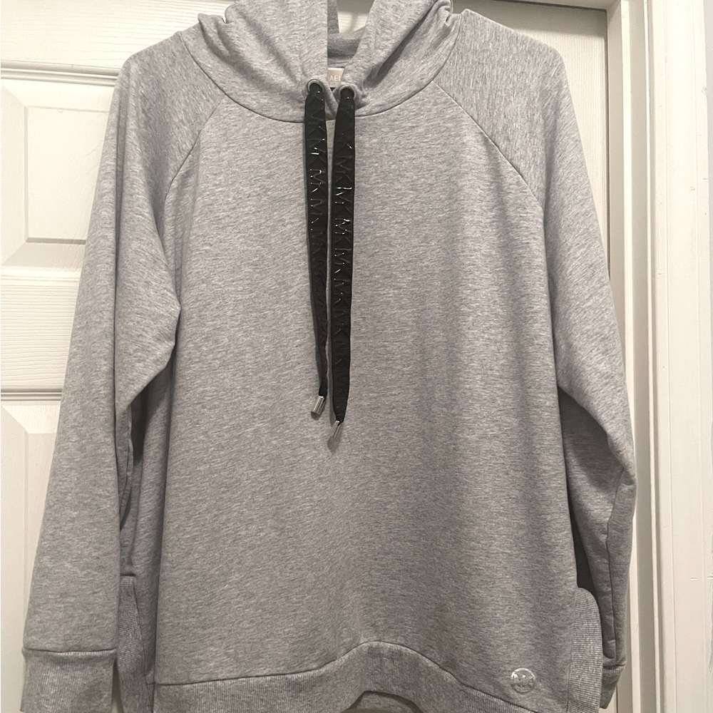 MICHAEL KORS gray hooded sweatshirt XL EUC